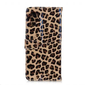 Etui Na Telefon Pokrowce do Samsung Galaxy A32 5G Biznes Faux Leather Leopard Style