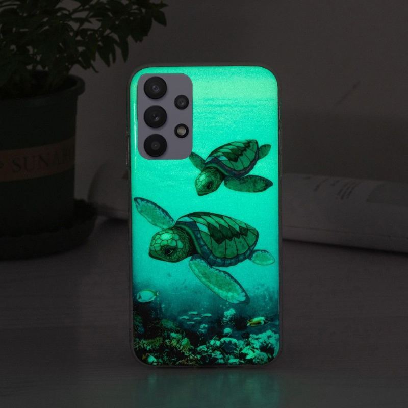 Futerały do Samsung Galaxy A32 5G Fluorescencyjne Żółwie