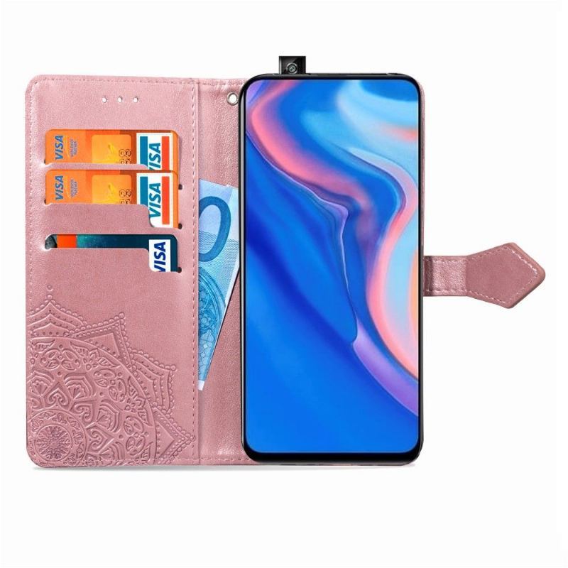 Etui Na Telefon Pokrowce do Honor 9X Biznes Mandala Sun Posiadacz Karty