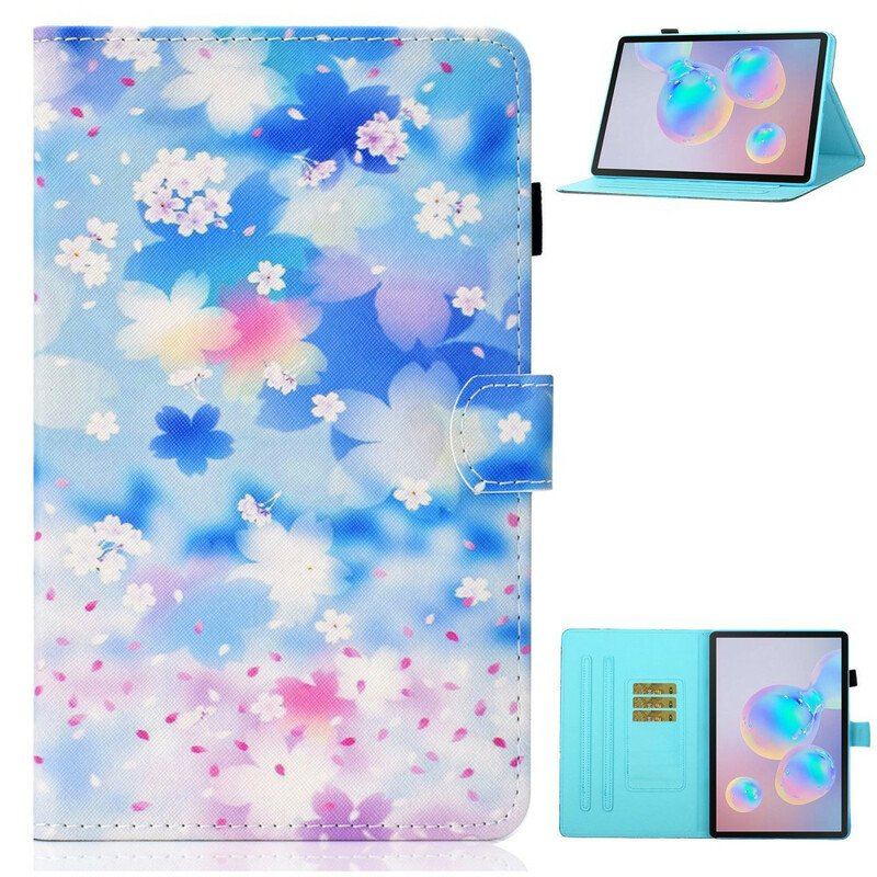 Etui Folio do Samsung Galaxy Tab S8 / Tab S7 Akwarela Kwiaty