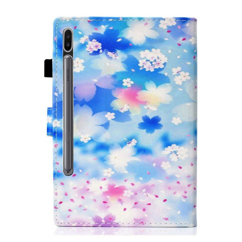 Etui Folio do Samsung Galaxy Tab S8 / Tab S7 Akwarela Kwiaty