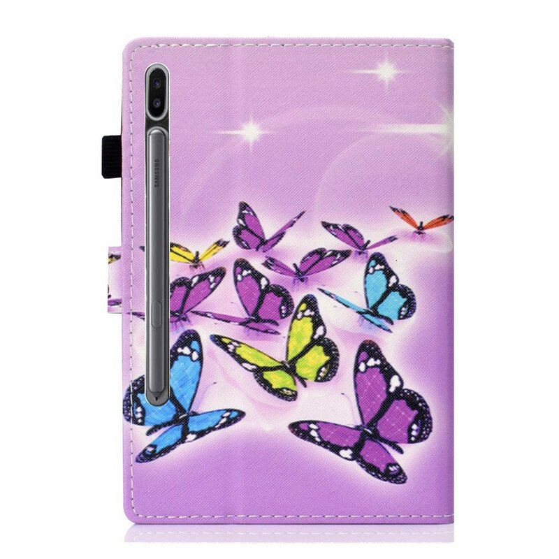 Etui Folio do Samsung Galaxy Tab S8 / Tab S7 Malowane Motyle