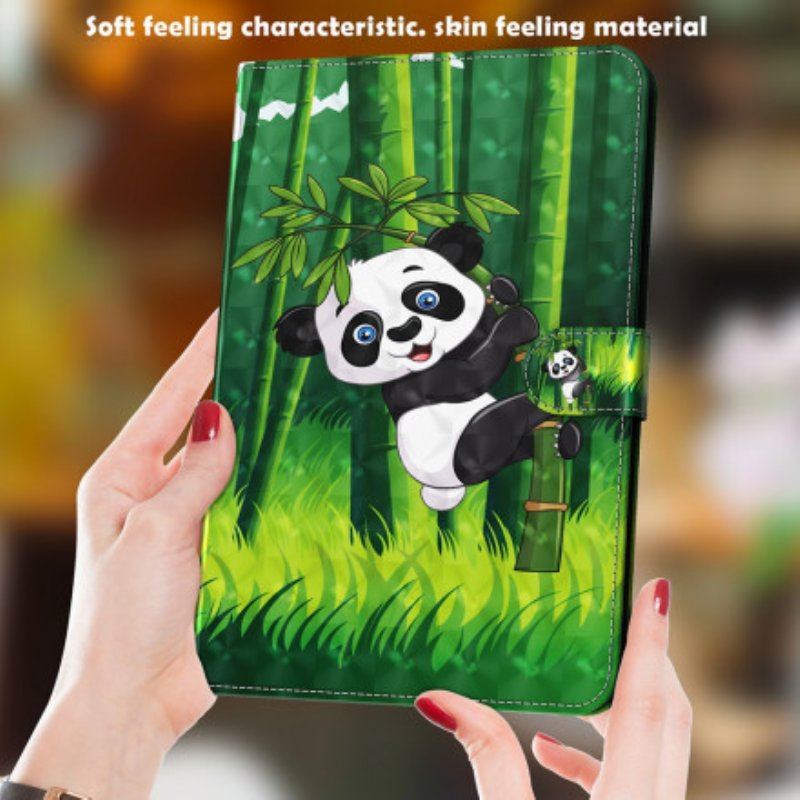 Etui Folio do Samsung Galaxy Tab S8 / Tab S7 Panda Ze Sztucznej Skóry