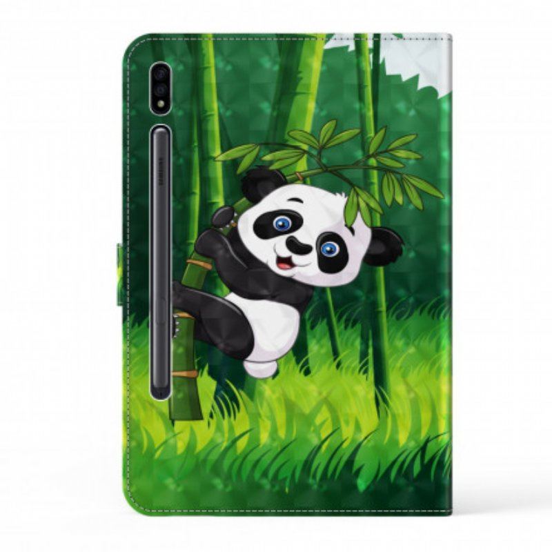 Etui Folio do Samsung Galaxy Tab S8 / Tab S7 Panda Ze Sztucznej Skóry