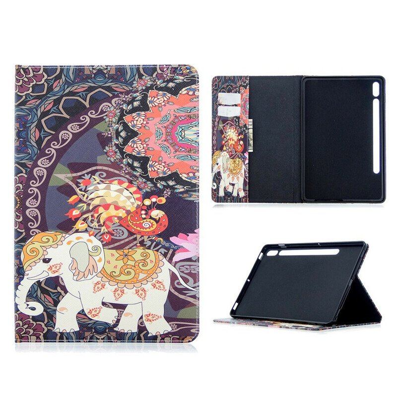 Etui Folio do Samsung Galaxy Tab S8 / Tab S7 Wzór Nadruku Słonia