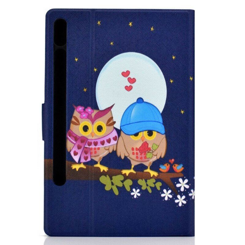 Etui Folio do Samsung Galaxy Tab S8 / Tab S7 Zabawne Sowy