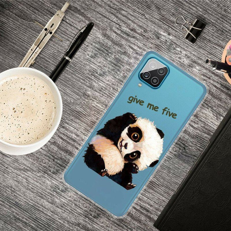 Etui do Samsung Galaxy M12 / A12 Bezszwowa Panda Daje Mi Pięć