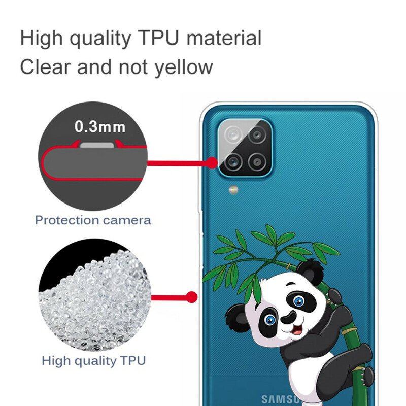 Etui do Samsung Galaxy M12 / A12 Bezszwowa Panda Na Bambusie