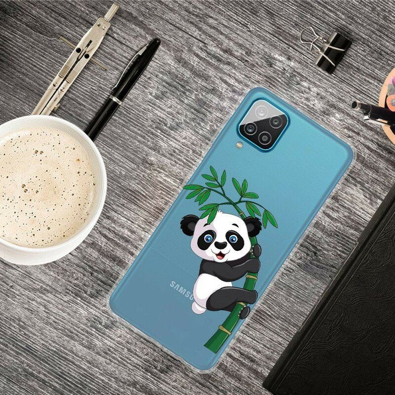 Etui do Samsung Galaxy M12 / A12 Bezszwowa Panda Na Bambusie