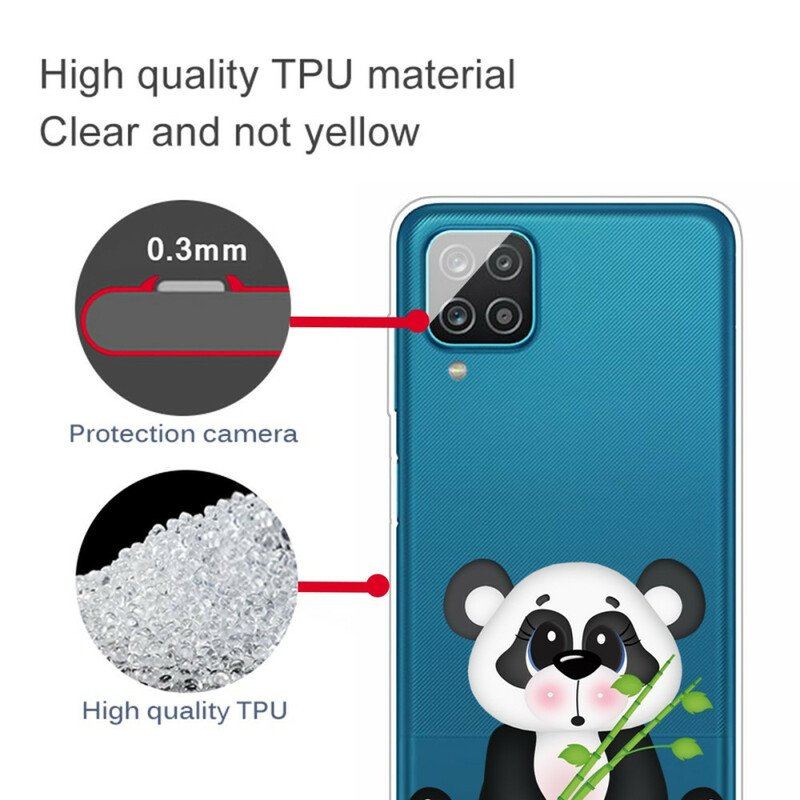 Etui do Samsung Galaxy M12 / A12 Bezszwowa Smutna Panda