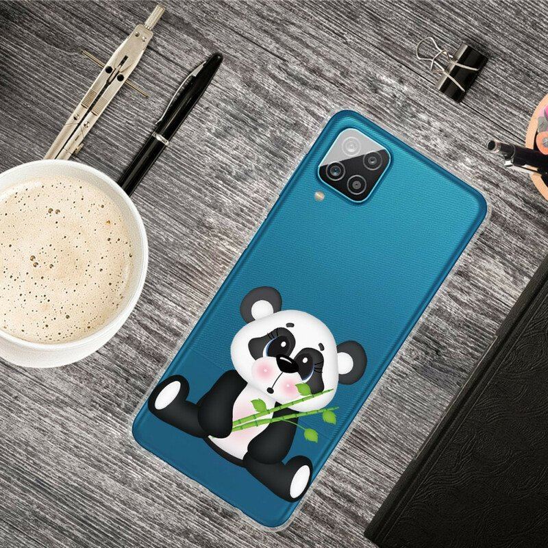 Etui do Samsung Galaxy M12 / A12 Bezszwowa Smutna Panda