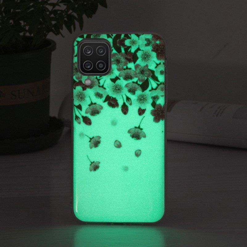 Etui do Samsung Galaxy M12 / A12 Fluorescencyjne Kwiaty