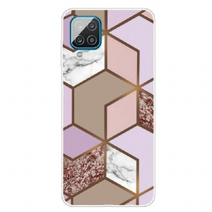 Etui do Samsung Galaxy M12 / A12 Geometryczny Marmur