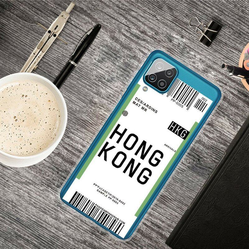 Etui do Samsung Galaxy M12 / A12 Karta Pokładowa Do Hongkongu