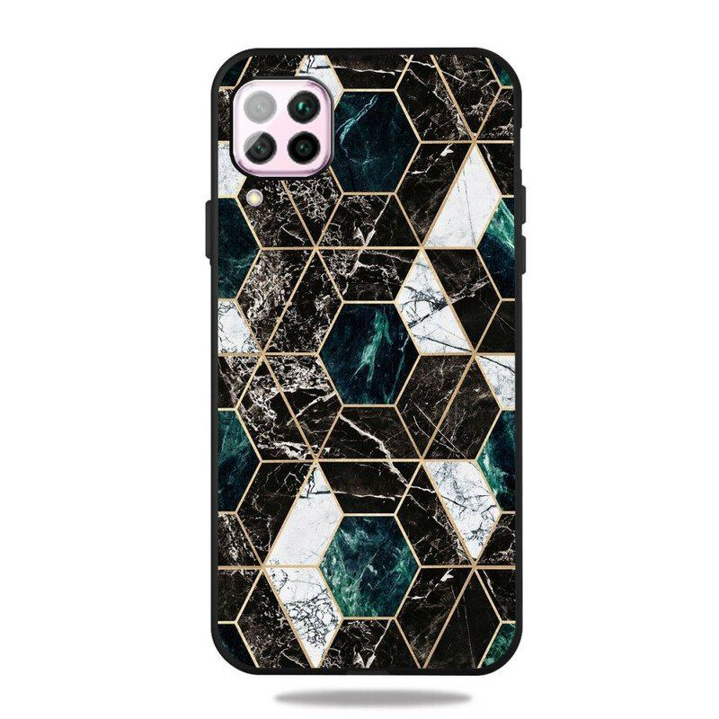 Etui do Samsung Galaxy M12 / A12 Kolorowy Geometria Marmur