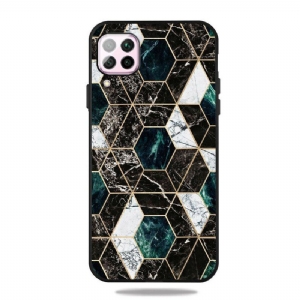 Etui do Samsung Galaxy M12 / A12 Kolorowy Geometria Marmur