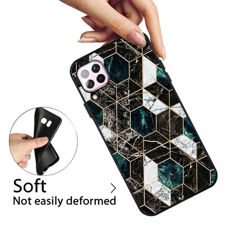 Etui do Samsung Galaxy M12 / A12 Kolorowy Geometria Marmur