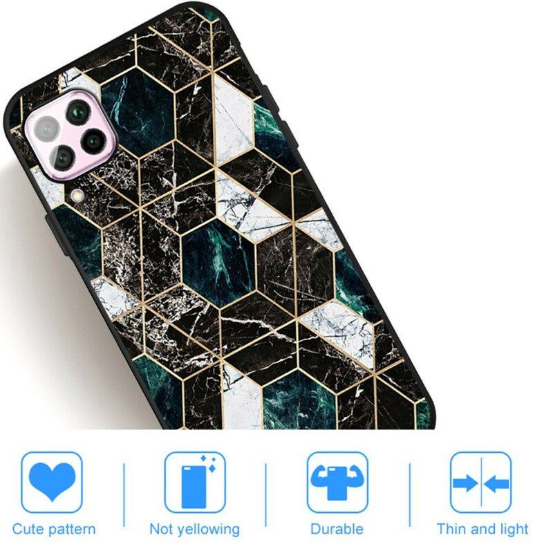 Etui do Samsung Galaxy M12 / A12 Kolorowy Geometria Marmur