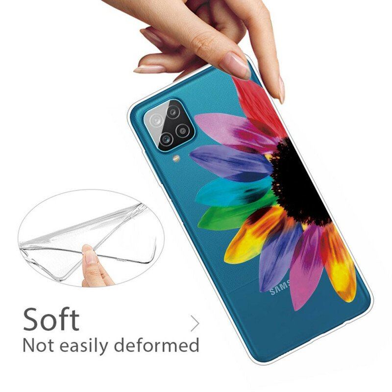 Etui do Samsung Galaxy M12 / A12 Kolorowy Kwiat