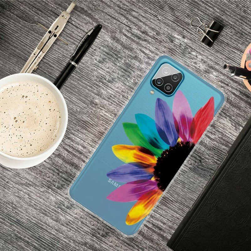 Etui do Samsung Galaxy M12 / A12 Kolorowy Kwiat