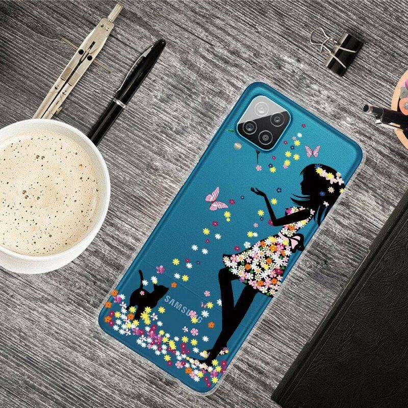 Etui do Samsung Galaxy M12 / A12 Ładna Głowa Kwiatu