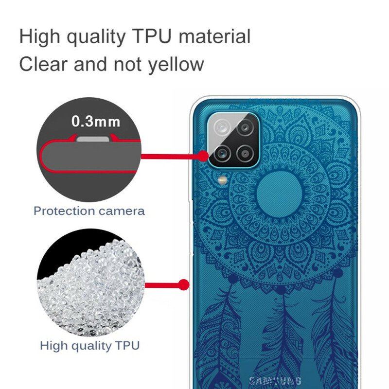 Etui do Samsung Galaxy M12 / A12 Mandala Z Pojedynczym Kwiatem