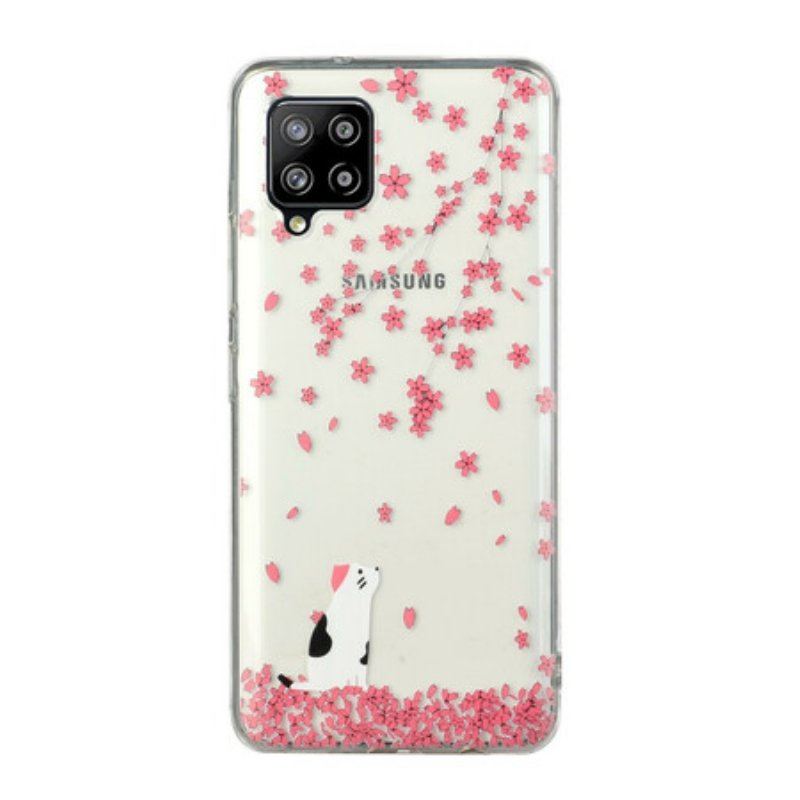 Etui do Samsung Galaxy M12 / A12 Płatki I Kot