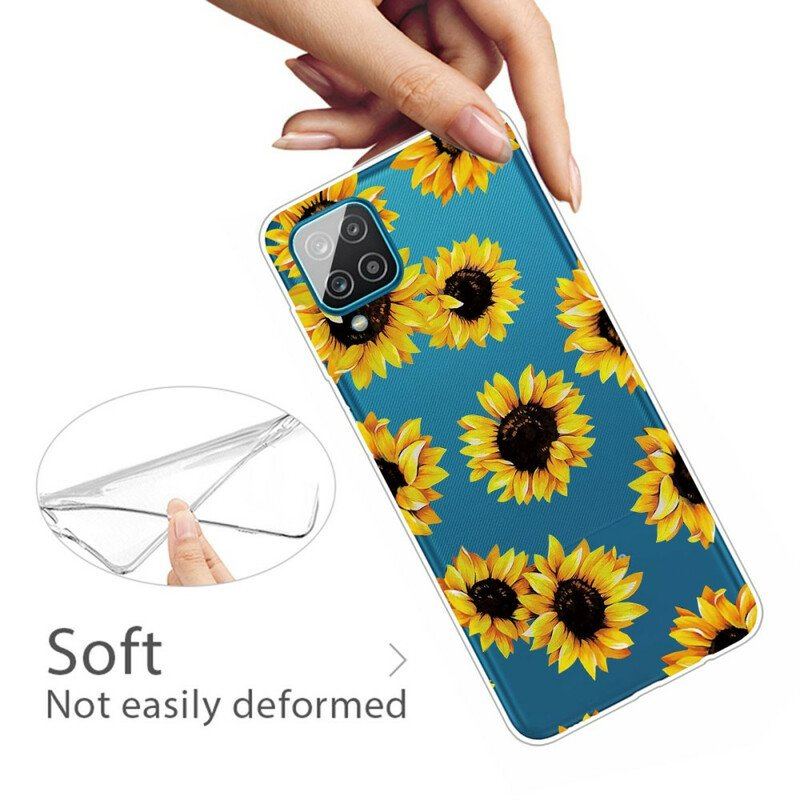 Etui do Samsung Galaxy M12 / A12 Słoneczniki