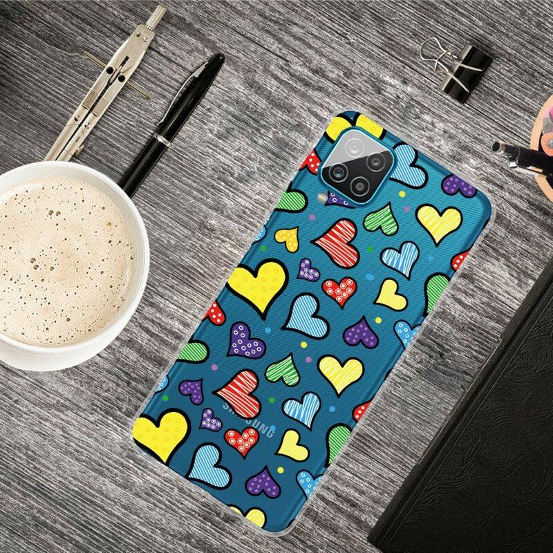 Etui do Samsung Galaxy M12 / A12 Stubarwni Serca