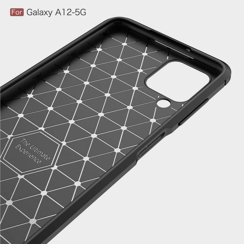 Etui do Samsung Galaxy M12 / A12 Szczotkowane Włókno Węglowe