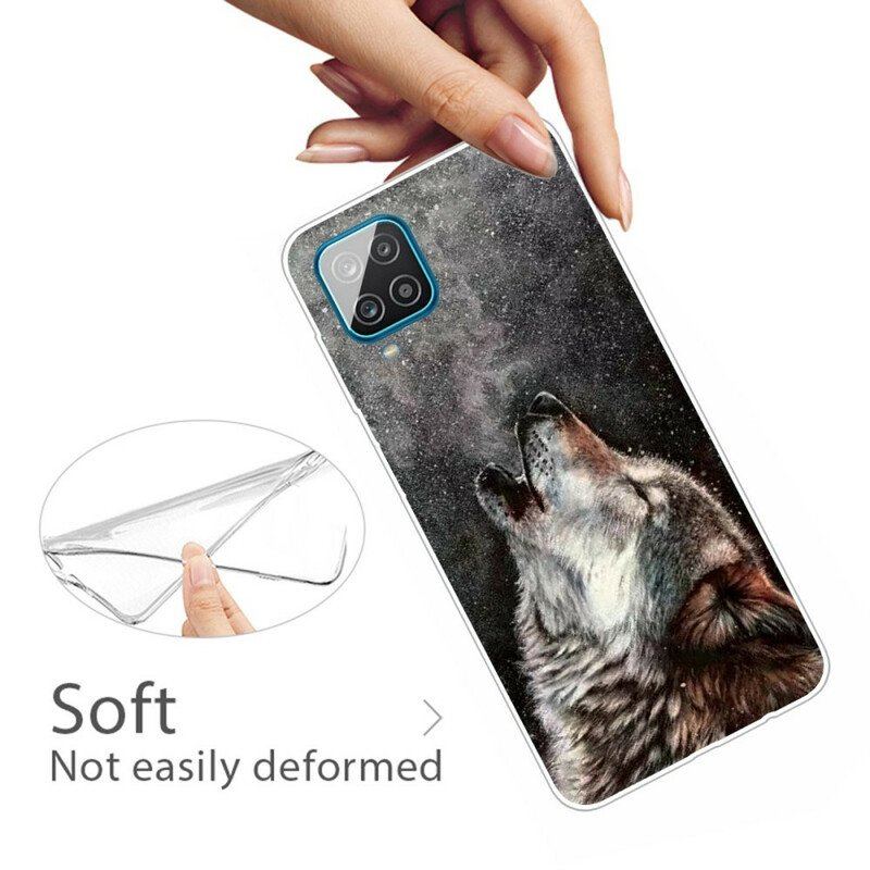 Etui do Samsung Galaxy M12 / A12 Wzniosły Wilk