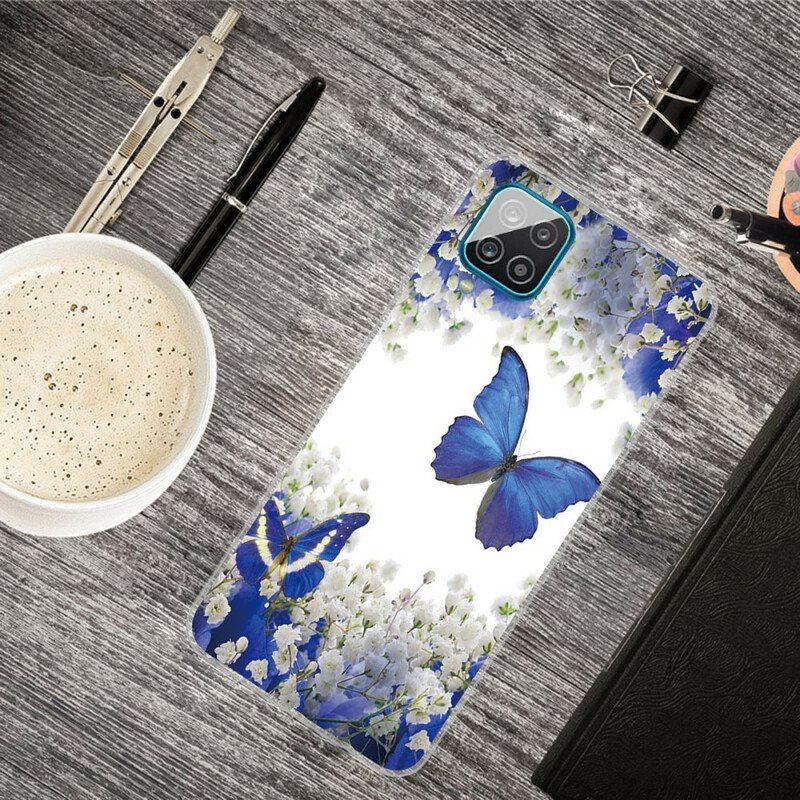 Etui do Samsung Galaxy M12 / A12 Zaprojektuj Motyle