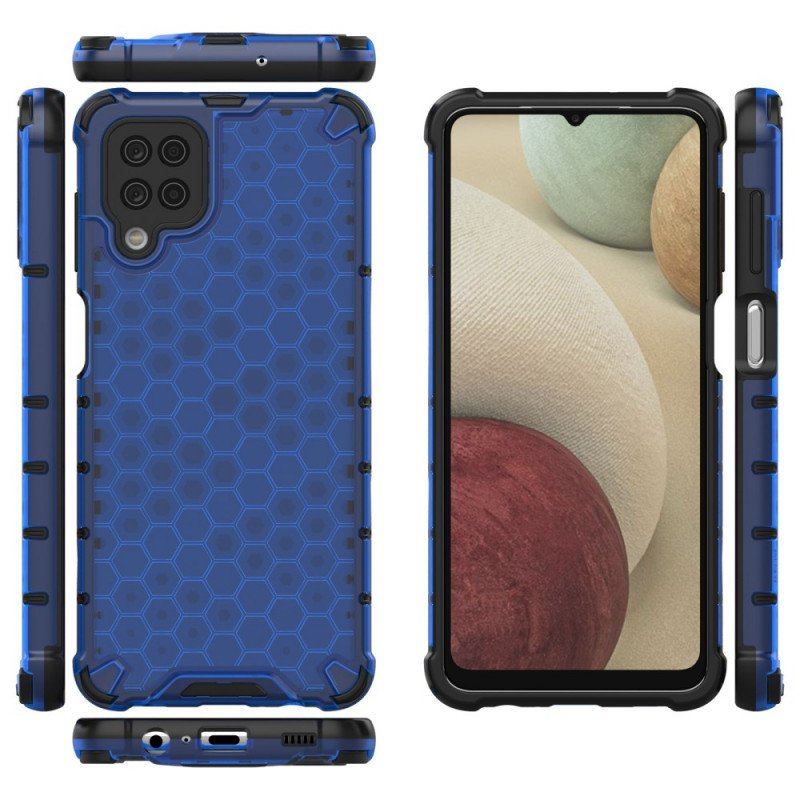 Etui do Samsung Galaxy M12 / A12 ze Sznurkiem Z Przewodem O Strukturze Plastra Miodu