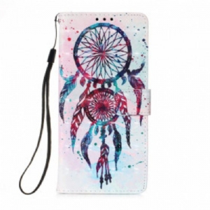 Etui Folio do Samsung Galaxy M12 / A12 Czerwony Łapacz Snów