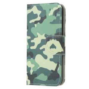 Etui Folio do Samsung Galaxy M12 / A12 Kamuflaż Wojskowy