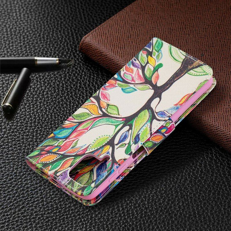 Etui Folio do Samsung Galaxy M12 / A12 Kolorowe Drzewo