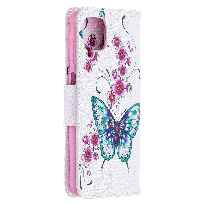 Etui Folio do Samsung Galaxy M12 / A12 Królowie Motyli