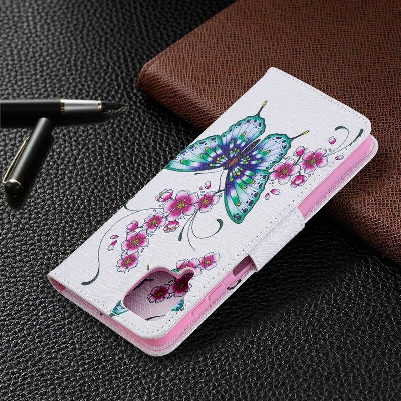 Etui Folio do Samsung Galaxy M12 / A12 Królowie Motyli