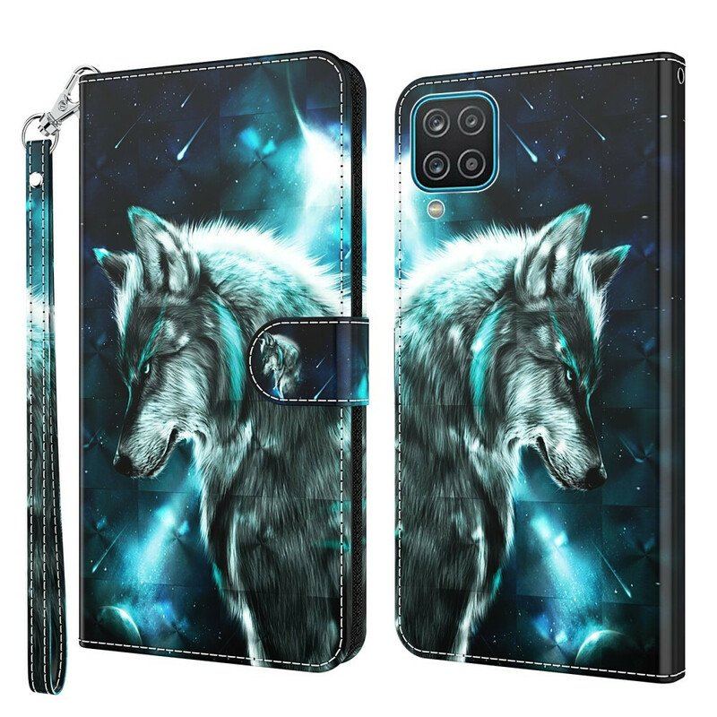 Etui Folio do Samsung Galaxy M12 / A12 Majestatyczny Wilk