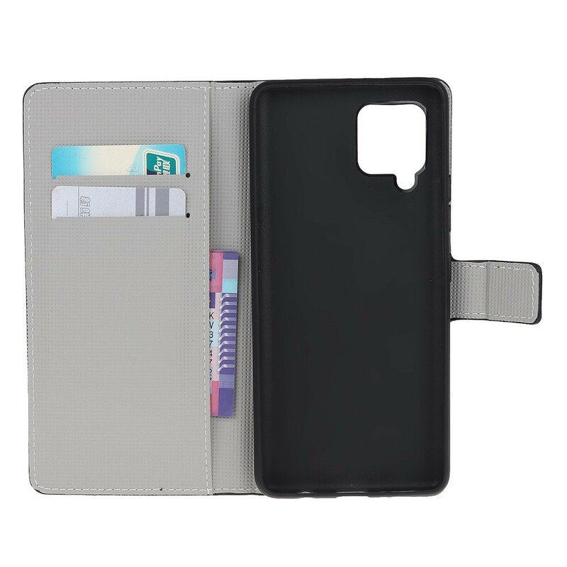 Etui Folio do Samsung Galaxy M12 / A12 Motyle I Kwiaty