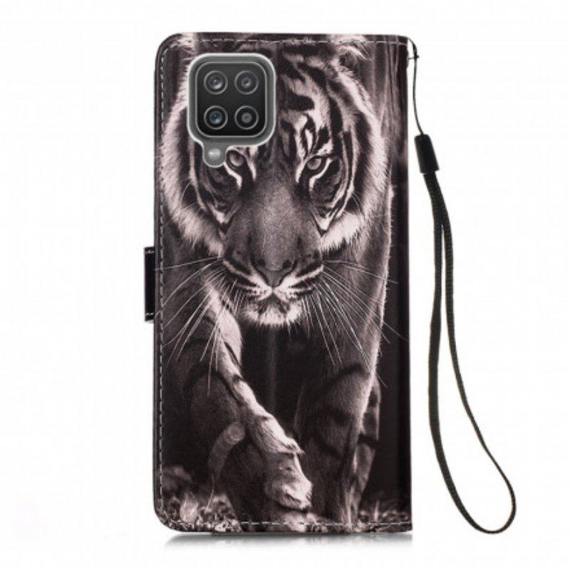 Etui Folio do Samsung Galaxy M12 / A12 Nocny Tygrys