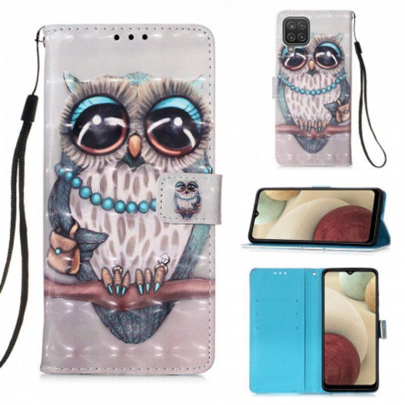 Etui Folio do Samsung Galaxy M12 / A12 Pani Sowa