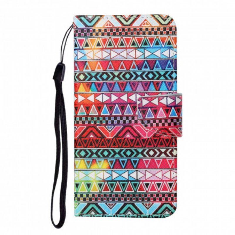 Etui Folio do Samsung Galaxy M12 / A12 Patchwork Ze Smyczą