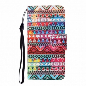 Etui Folio do Samsung Galaxy M12 / A12 Patchwork Ze Smyczą