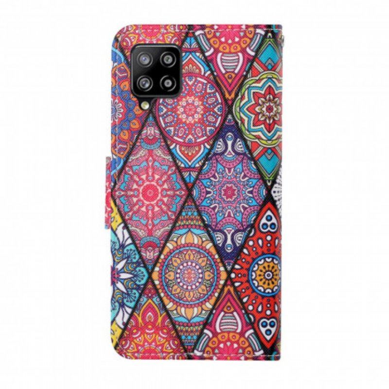 Etui Folio do Samsung Galaxy M12 / A12 Patchwork Ze Smyczą