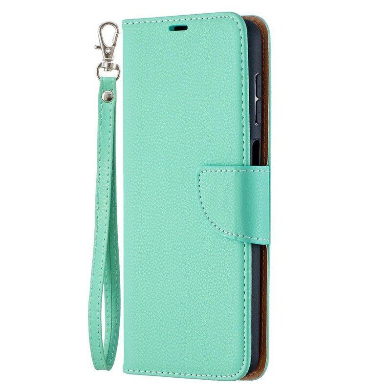 Etui Folio do Samsung Galaxy M12 / A12 Skórzany Futerał Liczi Rabat Ukośne