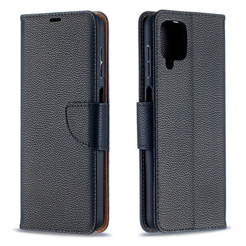 Etui Folio do Samsung Galaxy M12 / A12 Skórzany Futerał Liczi Rabat Ukośne