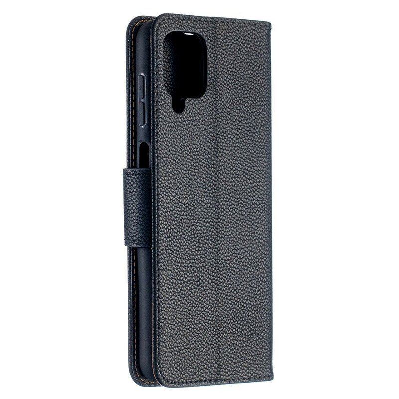 Etui Folio do Samsung Galaxy M12 / A12 Skórzany Futerał Liczi Rabat Ukośne