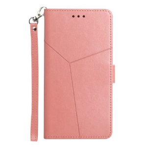 Etui Folio do Samsung Galaxy M12 / A12 Stylowa Skórzana Konstrukcja Geo Y