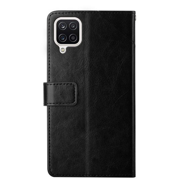 Etui Folio do Samsung Galaxy M12 / A12 Stylowa Skórzana Konstrukcja Geo Y